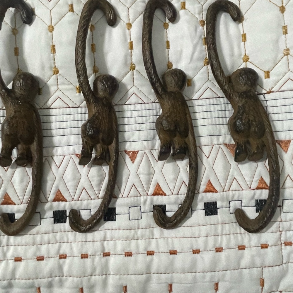 Brown Monkey Dresser Hooks - Picture 2 of 3